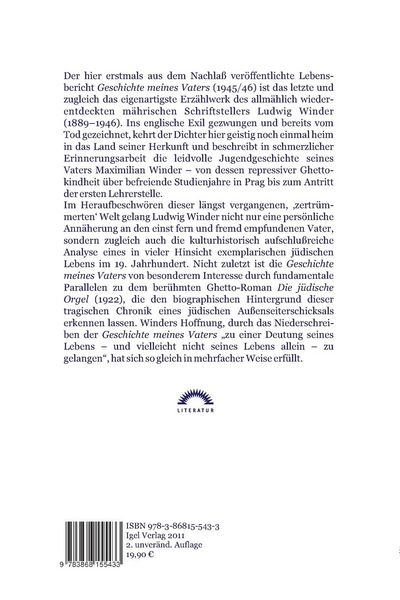 Produktbild: Ludwig Winder: Geschichte meines Vaters