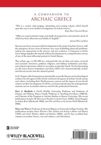 Produktbild: A Companion to Archaic Greece