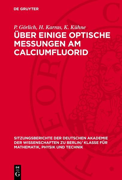 Produktbild: &Uuml;ber einige optische Messungen am Calciumfluorid