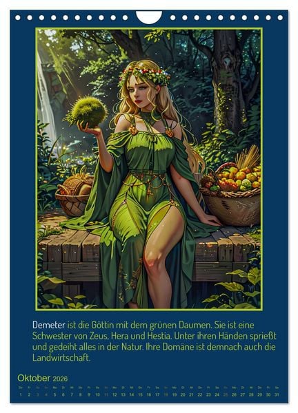 Produktbild: Olympische G&ouml;tter (Wandkalender 2026 DIN A4 hoch), CALVENDO Monatskalender