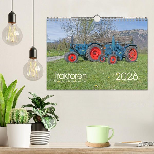 Produktbild: Traktoren &ndash; Nostalgie auf dem Bauernhof (Wandkalender 2026 DIN A4 quer), CALVENDO Monatskalender