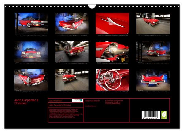 Produktbild: John Carpenter&acute;s Christine (Wandkalender 2026 DIN A3 quer), CALVENDO Monatskalender