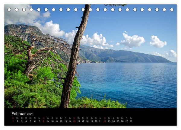 Produktbild: T&uuml;rkische Riviera - Entlang der lykischen K&uuml;ste (Tischkalender 2026 DIN A5 quer), CALVENDO Monatskalender