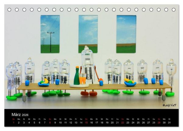 Produktbild: Bernie Blitz - Eine Birne sucht Erleuchtung (Tischkalender 2026 DIN A5 quer), CALVENDO Monatskalender