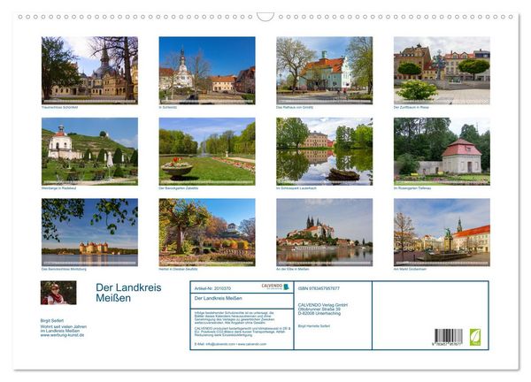 Produktbild: Der Landkreis Mei&szlig;en (Wandkalender 2026 DIN A2 quer), CALVENDO Monatskalender