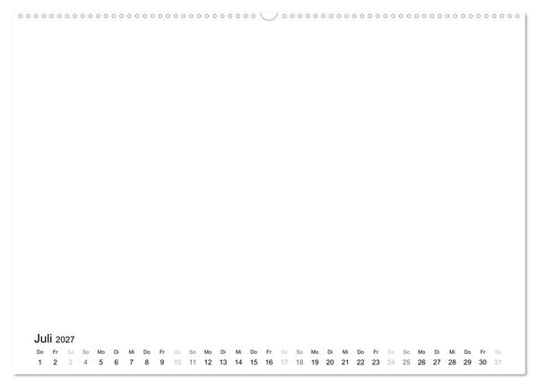 Produktbild: Bastelkalender - Weiss (Wandkalender 2027 DIN A2 quer), CALVENDO Monatskalender