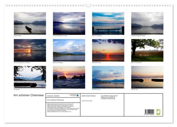 Produktbild: Am sch&ouml;nen Chiemsee (Wandkalender 2026 DIN A2 quer), CALVENDO Monatskalender
