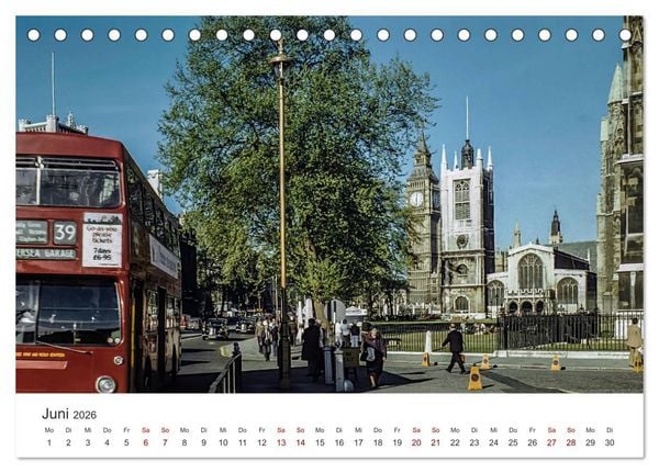Produktbild: London - Vintage Views (Tischkalender 2026 DIN A5 quer), CALVENDO Monatskalender