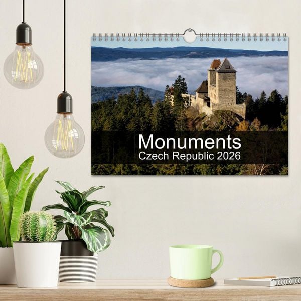Produktbild: Monuments of Czech Republic 2026 (Wall Calendar 2026 DIN A4 landscape), CALVENDO 12 Month Wall Calendar