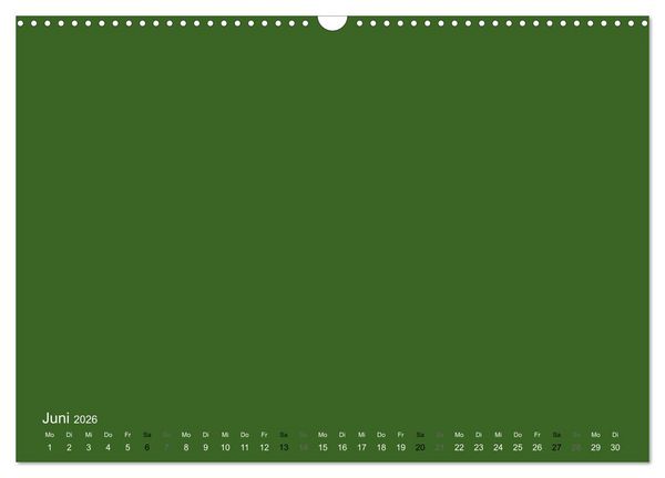 Produktbild: Bastelkalender - dunkel Gr&uuml;n (Wandkalender 2026 DIN A3 quer), CALVENDO Monatskalender
