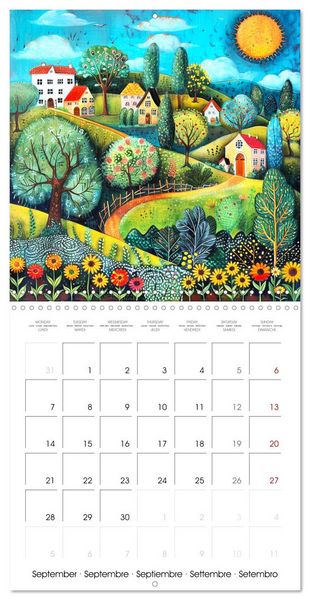 Produktbild: Naive Colorful Journey (Wall Calendar 2026 12 &times; 12 Inch) CALVENDO 12 Month Wall Calendar