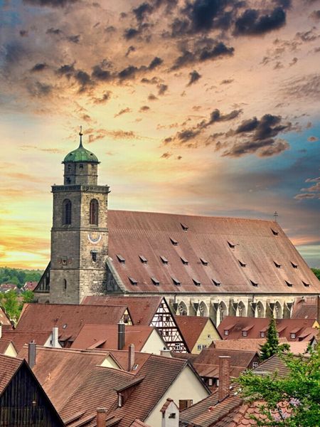 Produktbild: CALVENDO Puzzle Dinkelsb&uuml;hl, M&uuml;nster St. Georg | 1000 Teile Lege-Gr&ouml;&szlig;e 64x48cm Foto-Puzzle f&uuml;r gl&uuml;ckliche Stunden