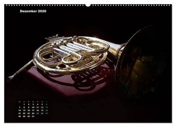 Produktbild: Das Horn, ein herrliches Instrument (hochwertiger Premium Wandkalender 2026 DIN A2 quer), Kunstdruck in Hochglanz