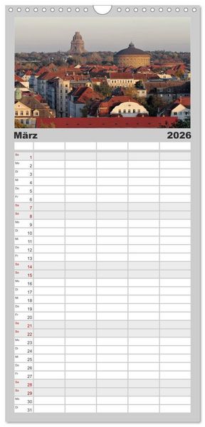 Produktbild: Familienplaner 2026 - Reise durch Leipzig mit 5 Spalten (Wandkalender, 21 x 45 cm) CALVENDO