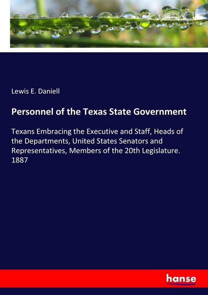 Produktbild: Personnel of the Texas State Government
