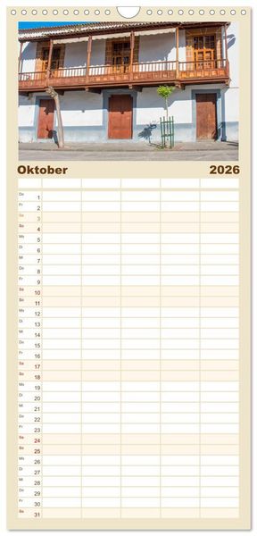 Produktbild: Familienplaner 2026 - Gran Canaria &ndash; Natur trifft Geschichte mit 5 Spalten (Wandkalender, 21 x 45 cm) CALVENDO