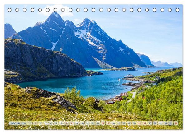 Produktbild: Die Lofoten - Eine Bilder-Reise (Tischkalender 2026 DIN A5 quer), CALVENDO Monatskalender