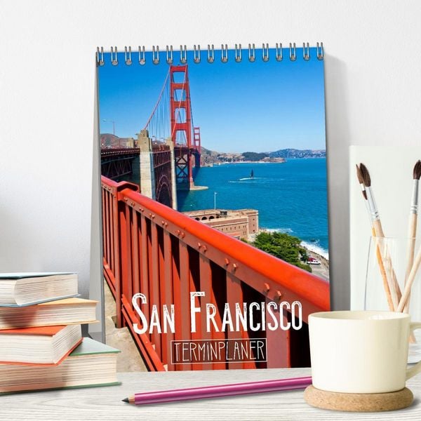 Produktbild: SAN FRANCISCO Terminplaner (Tischkalender 2026 DIN A5 hoch), CALVENDO Monatskalender