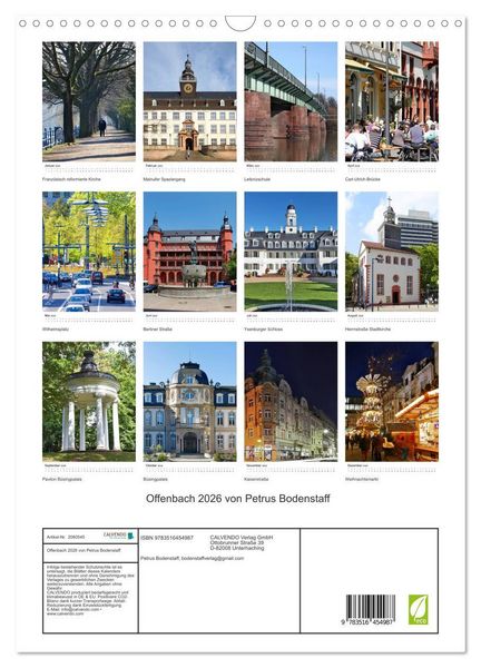 Produktbild: Offenbach 2026 von Petrus Bodenstaff (Wandkalender 2026 DIN A3 hoch), CALVENDO Monatskalender