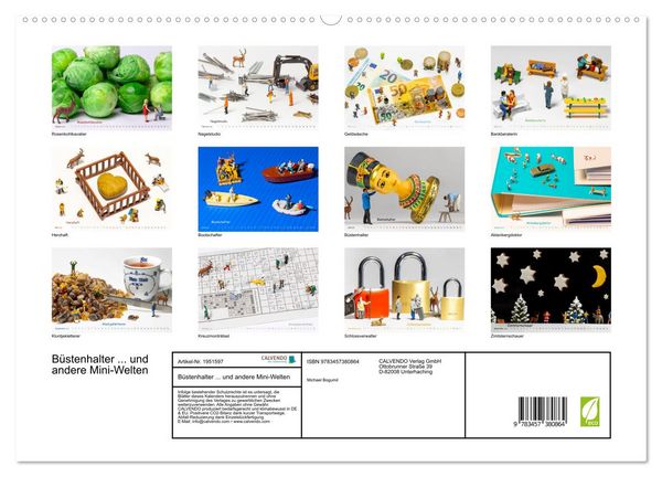 Produktbild: B&uuml;stenhalter ... und andere Mini-Welten (hochwertiger Premium Wandkalender 2026 DIN A2 quer), Kunstdruck in Hochglanz