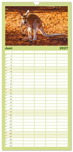 Produktbild: Familienplaner 2027 - Australien mit 5 Spalten (Wandkalender, 21 x 45 cm) CALVENDO