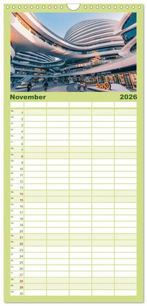 Produktbild: Familienplaner 2026 - Peking - Die faszinierende Hauptstadt Chinas. mit 5 Spalten (Wandkalender, 21 x 45 cm) CALVENDO