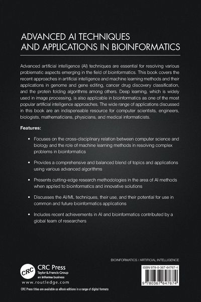 Produktbild: Advanced AI Techniques and Applications in Bioinformatics