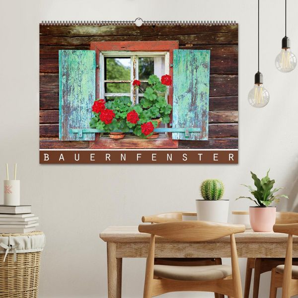 Produktbild: Bauernfenster (Wandkalender 2026 DIN A2 quer), CALVENDO Monatskalender