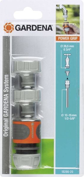 'Gardena 18286-20 Kunststoff Hahnanschluss 13mm (1/2') Ø, 24,2mm (3/4') IG Set'