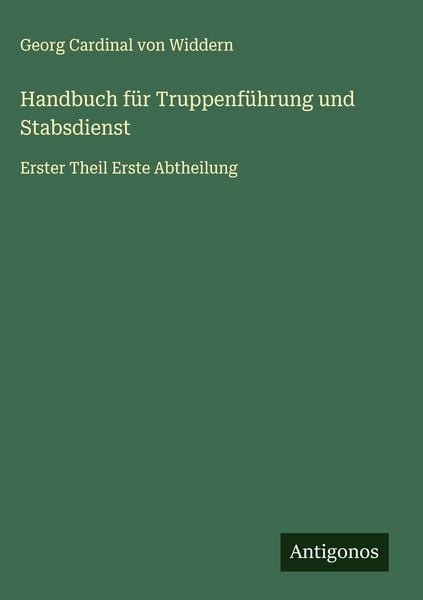 Produktbild: Handbuch f&uuml;r Truppenf&uuml;hrung und Stabsdienst
