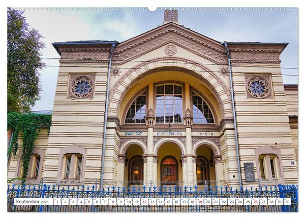 Produktbild: Synagogen im Baltikum (hochwertiger Premium Wandkalender 2026 DIN A2 quer), Kunstdruck in Hochglanz