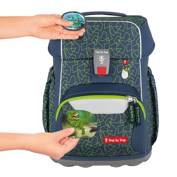 Produktbild: STEP BY STEP&reg; Schulrucksack-Set Basis 4teilig, Green Geometric
