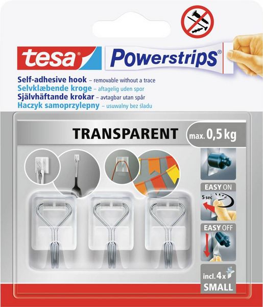 Tesa tesa Powerstrips Draht-Haken S Transparent Inhalt: 1St.