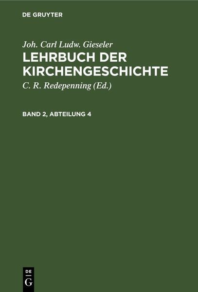 Produktbild: Lehrbuch der Kirchengeschichte. Band 2, Abteilung 4