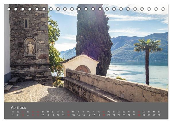 Produktbild: Tessin, zwischen Lago Maggiore und Lugano (Tischkalender 2026 DIN A5 quer), CALVENDO Monatskalender