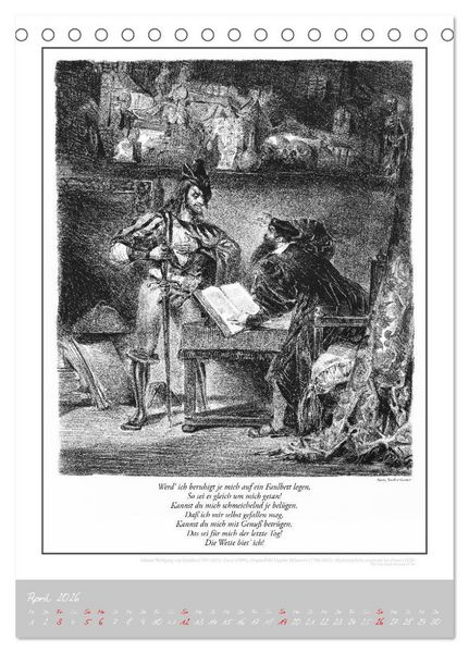 Produktbild: Faust - Weltliteraturkalender (Tischkalender 2026 DIN A5 hoch), CALVENDO Monatskalender
