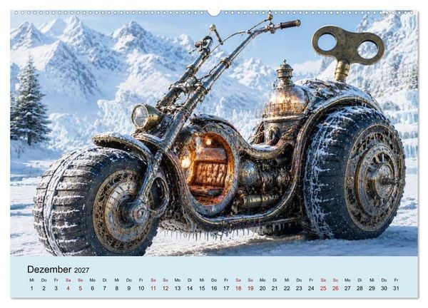 Produktbild: STEAMPUNK Motorcycles (Wandkalender 2027 DIN A2 quer), CALVENDO Monatskalender