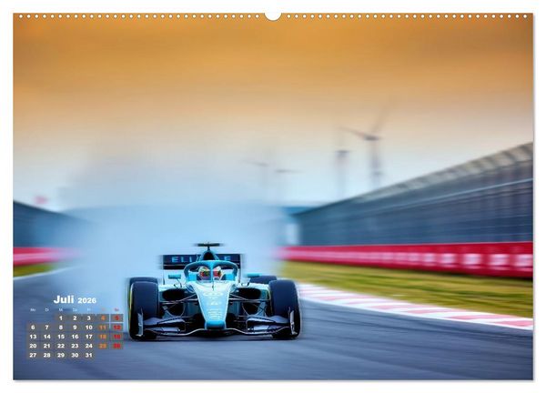 Produktbild: Formel E, Strom, Speed und Sieg (Wandkalender 2026 DIN A2 quer), CALVENDO Monatskalender
