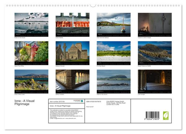 Produktbild: Iona - A Visual Pilgrimage (High Quality Premium Wall Calendar 2026 DIN A2 landscape),CALVENDO 12 Month Wall Calendar