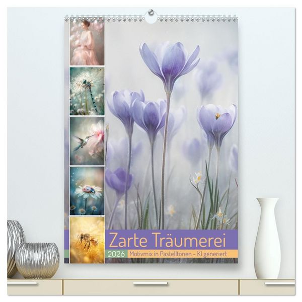 Produktbild: Zarte Tr&auml;umerei (hochwertiger Premium Wandkalender 2026 DIN A2 hoch), Kunstdruck in Hochglanz
