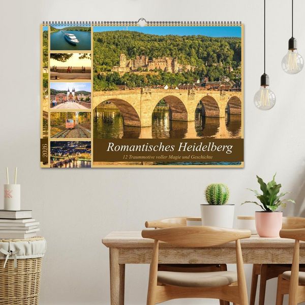 Produktbild: Romantisches Heidelberg &ndash; 12 Traummotive voller Magie und Geschichte (Wandkalender 2026 DIN A2 quer), CALVENDO Monatskalender