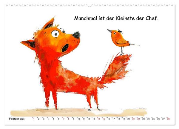 Produktbild: Vier Pfoten, viele Spr&uuml;che - Lustige Weisheiten mit Hund (Wandkalender 2026 DIN A2 quer), CALVENDO Monatskalender