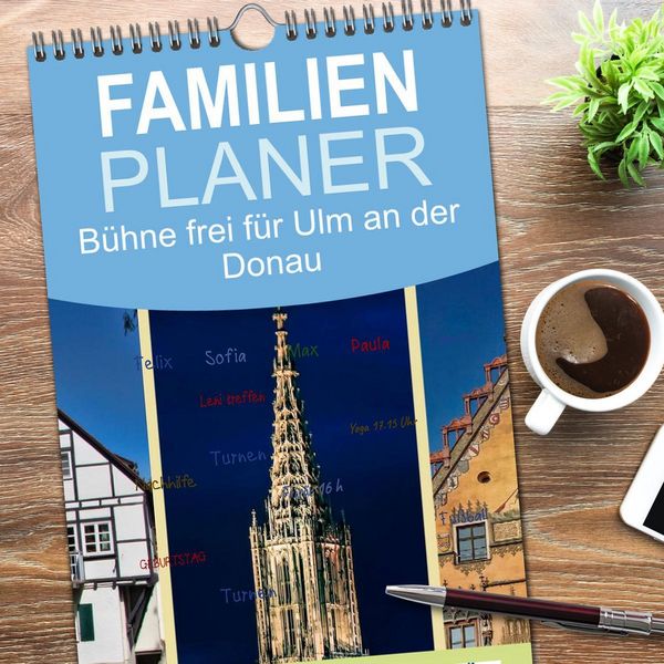 Produktbild: Familienplaner 2026 - B&uuml;hne frei f&uuml;r Ulm an der Donau mit 5 Spalten (Wandkalender, 21 x 45 cm) CALVENDO
