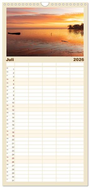 Produktbild: Familienplaner 2026 - Urlaubsparadies Insel R&uuml;gen mit 5 Spalten (Wandkalender, 21 x 45 cm) CALVENDO