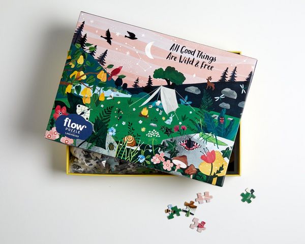 Produktbild: All Good Things Are Wild and Free 1,000-Piece Puzzle (Flow) Adults Families Picture Quote Mindfulness Gift