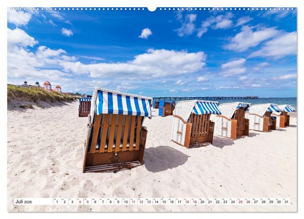 Produktbild: Traumstr&auml;nde an Deutschlands K&uuml;sten (hochwertiger Premium Wandkalender 2026 DIN A2 quer), Kunstdruck in Hochglanz