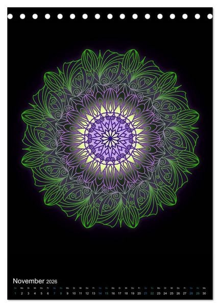 Produktbild: Mandala-Kalender 2026 (Tischkalender 2026 DIN A5 hoch), CALVENDO Monatskalender