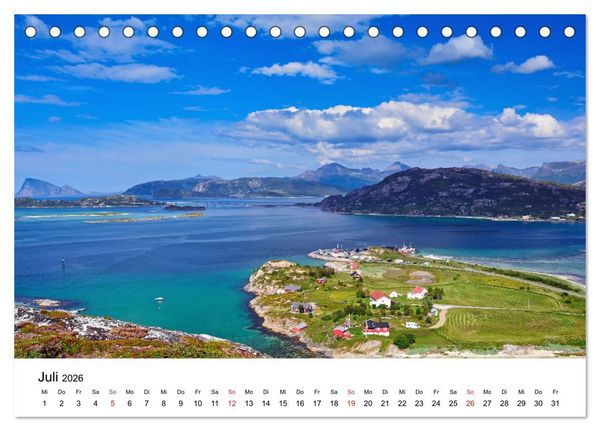 Produktbild: Norwegen 2026 - vom Fjord zum Fjell (Tischkalender 2026 DIN A5 quer), CALVENDO Monatskalender
