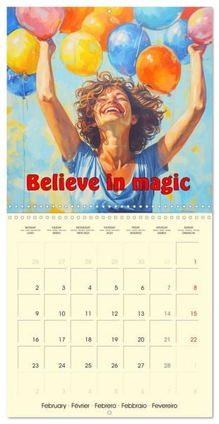 Produktbild: Welcome Beautiful Life. Quotes to brighten your year (Wall Calendar 2026 12 &times; 12 Inch) CALVENDO 12 Month Wall Calendar