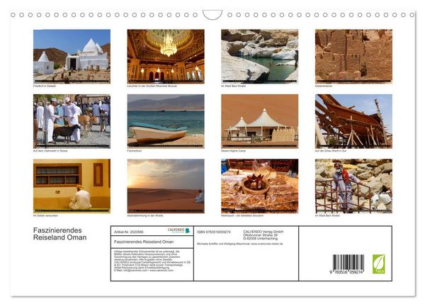 Produktbild: Faszinierendes Reiseland Oman (Wandkalender 2026 DIN A3 quer), CALVENDO Monatskalender